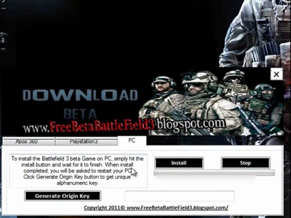 Battlefield 3 Beta Xbox360 unique alphanumeric keys Free