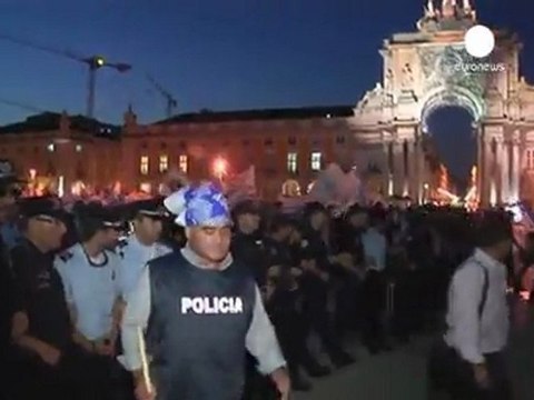 Portuguese police in austerity protest
