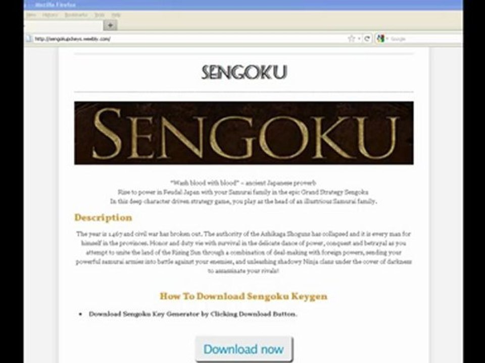 Sengoku PC Keys