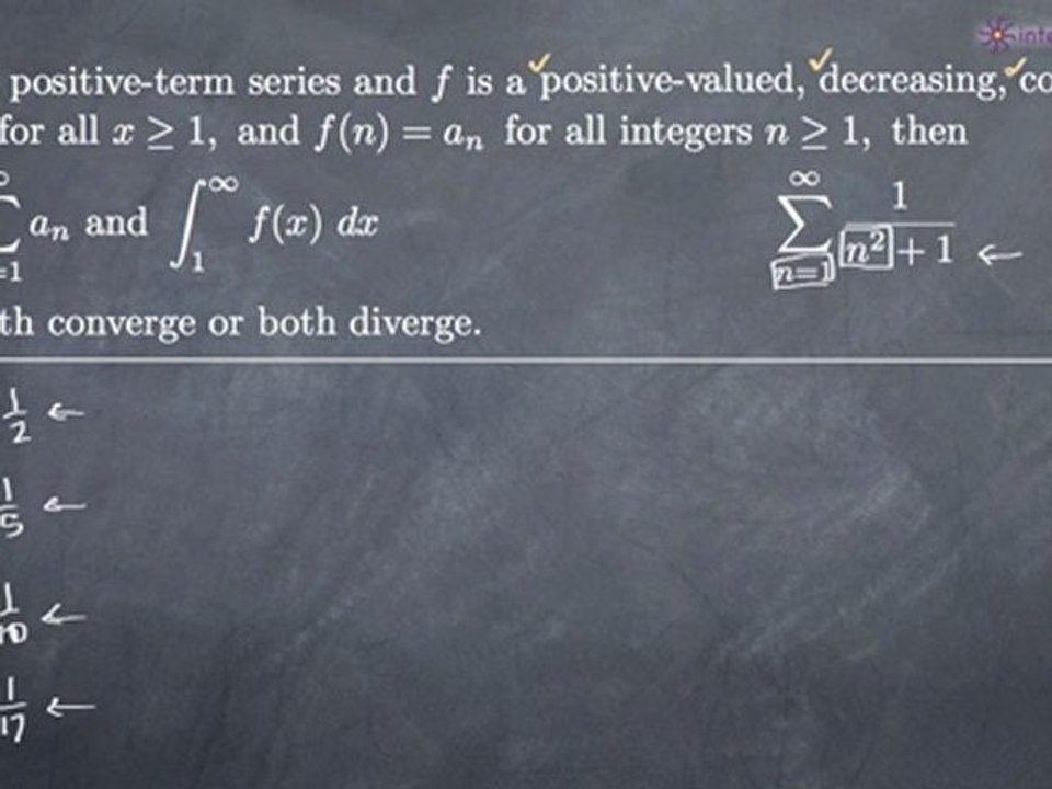 Integral Test for Convergence Example 1