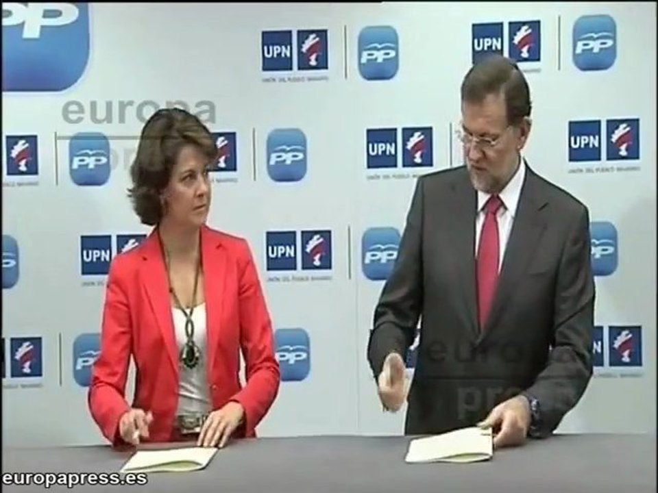 Rajoy y Barcina firman conqurir juntos el 20N