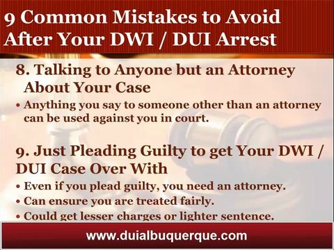 Albuquerque DUI Attorney Reveals the 9 Common Mistakes to Avoid
