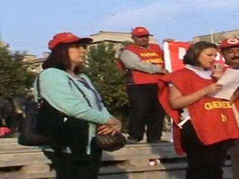 LÜLEBURGAZ DİSK GENEL-İŞ ve EMEKLİ-SEN KIDEM TAZMİNATI HAKKIMIZ İÇİN HAYDİ MÜCADELEYE BASIN AÇIKLAMASI