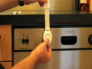 Baby proof with the Safe & Shut Dishwasher Strap