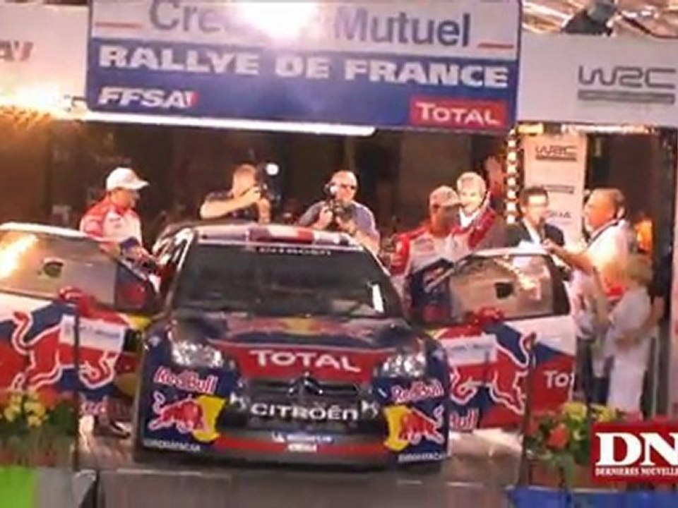 Strasbourg : cérémonie de départ du Rallye de France, place Kléber