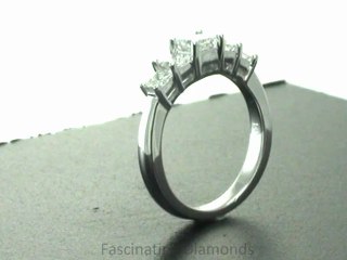 FDWB1587PR  Princess Cut 5 Stone Diamond Engagement Anniversary Band