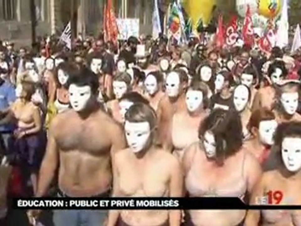 Manif du 27 septembre 2011 : Collectif contre le dépouillement de l'école M6 19.45 du 27-09-2011
