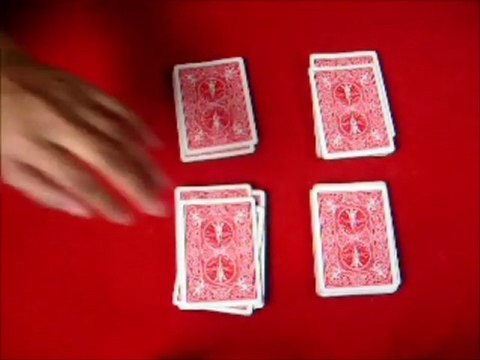 tour de cartes: Les 4 paquets