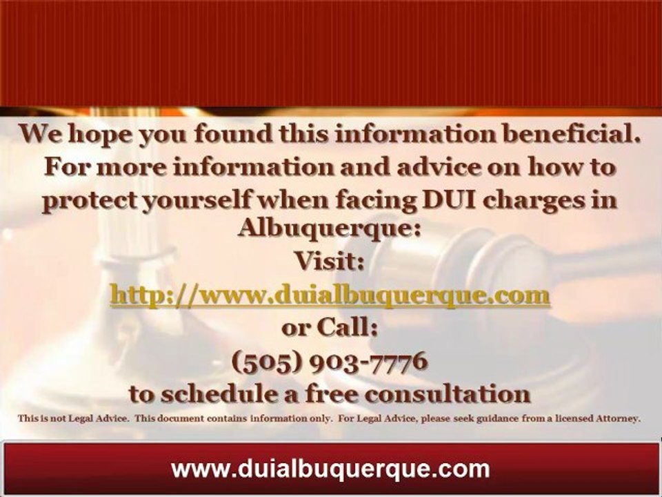 Albuquerque DUI Attorney Declares Hiring a Private Attorney is your Best DUI Defense