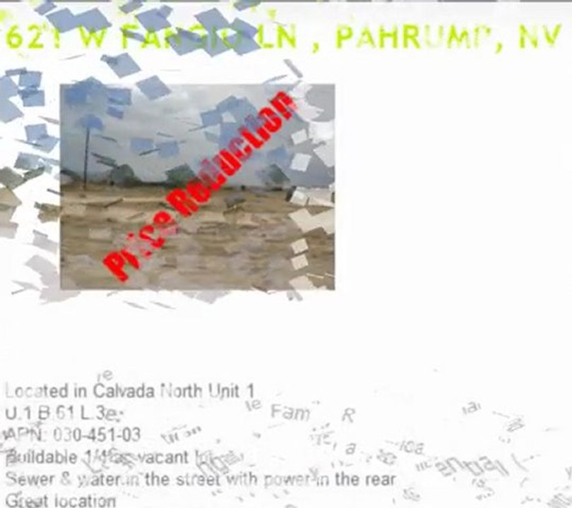 Land for sale Pahrump