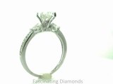 FDENS3111PER   Pear Shape Three Stone Diamond Pave-Set Engagement Ring