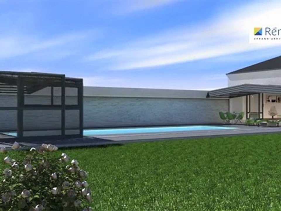 Abri de piscine Rénoval en 3D