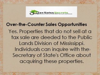 Mississippi Tax Liens