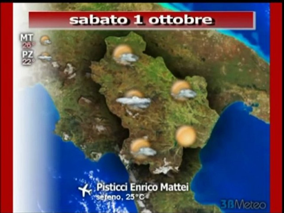 Previsioni del tempo, sabato 1 ottobre