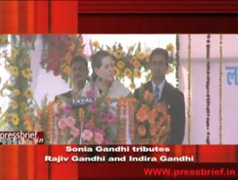 Sonia Gandhi tributes Rajiv Gandhi and Indira Gandhi