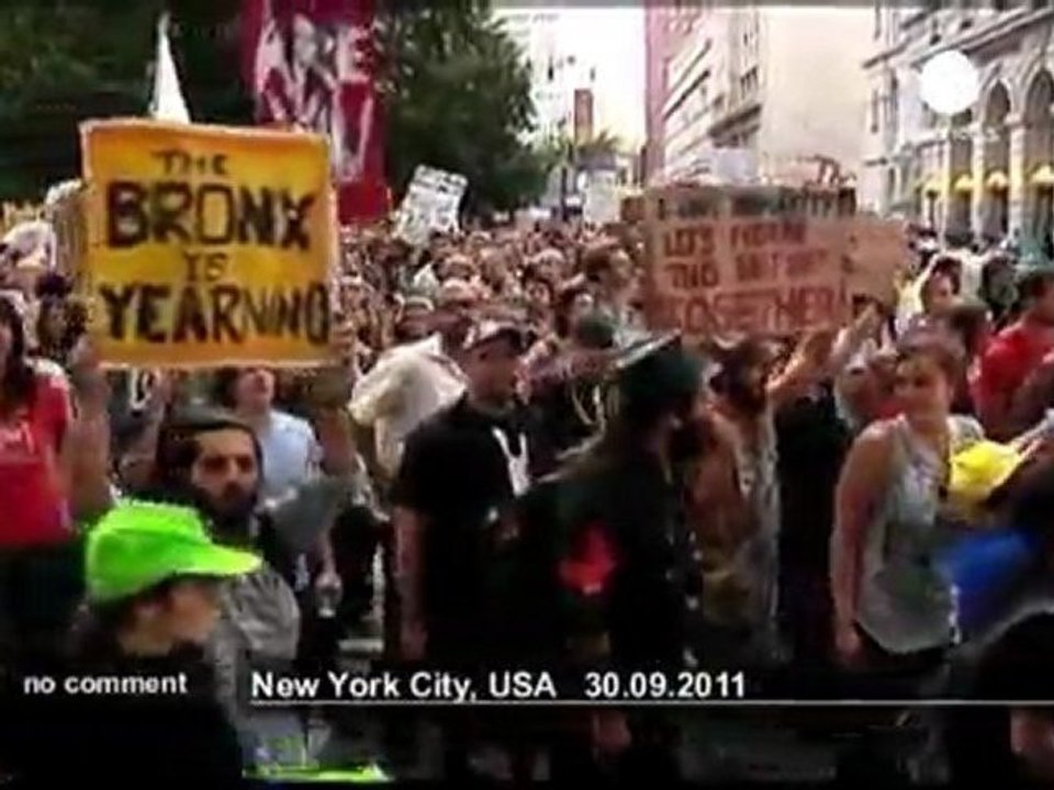 Les "Indignés" de Wall Street manifestent... - no comment