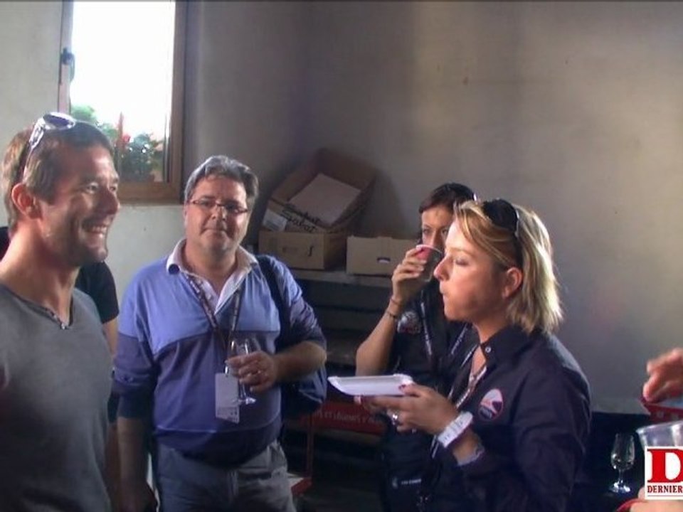 Sébastien Loeb à Gueberschwihr avec les invités de Loeb Events