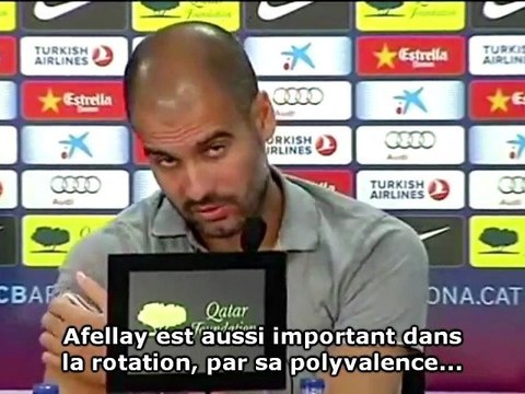 Guardiola : Cesc, Alexis, Iniesta et Afellay nous manquent
