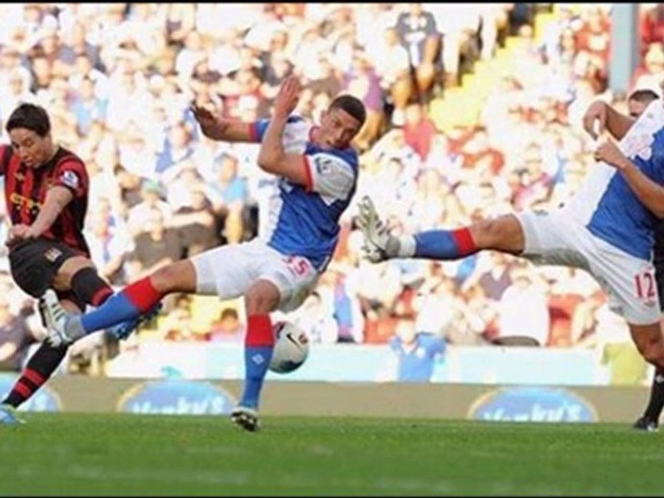 Blackburn 0-4 Manchester City Johnson, Balotelli, Nasri great-strike, Savic header