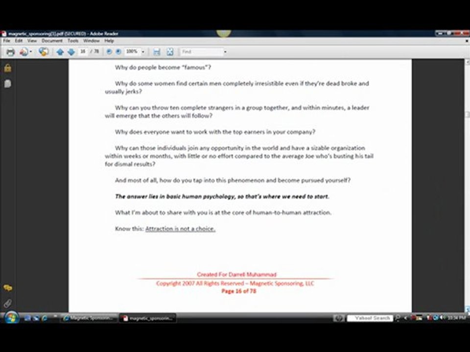 Behind The Scene: "Magnetic Sponsoring" by Mike Dillard