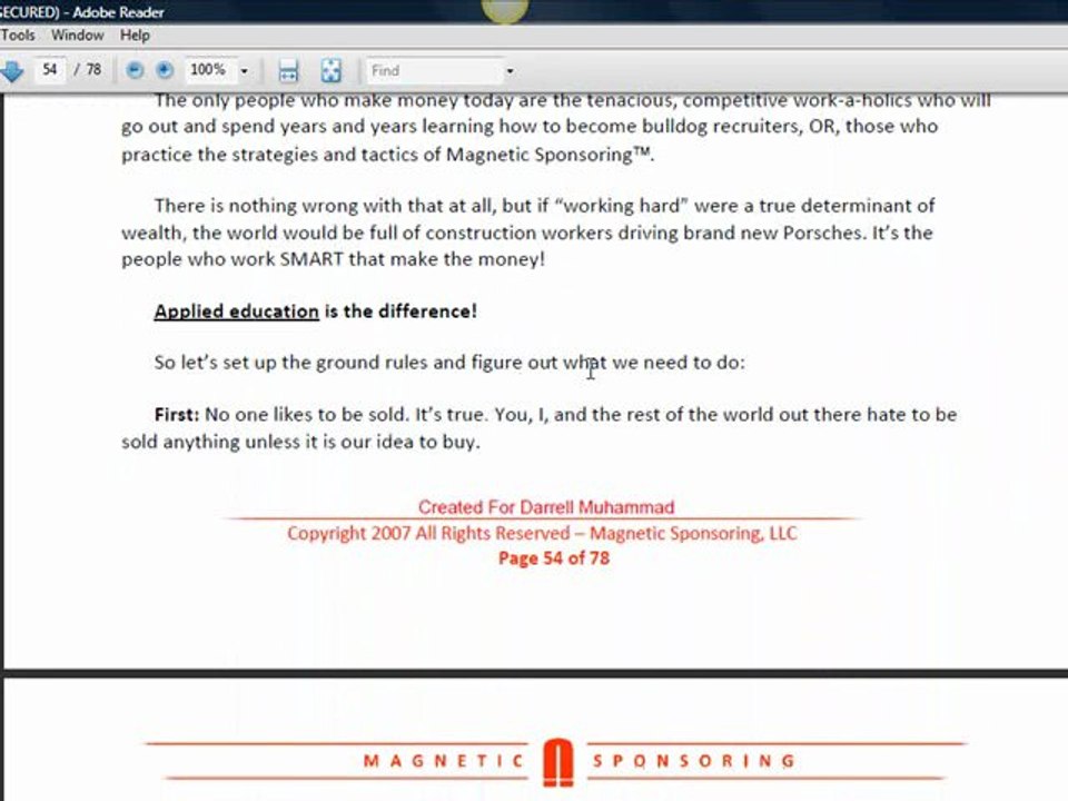 Behind The Scene: "Magnetic Sponsoring" by Mike Dillard