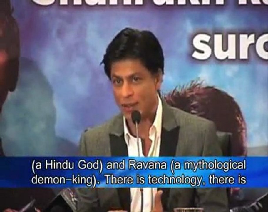 Shah Rukh Promots Ra.One in Gujrat