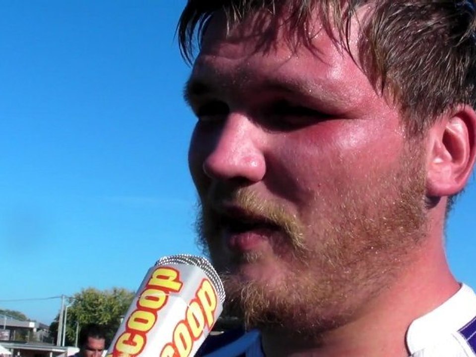 Rugby Federale 1 - Regis Brochier reagit apres USB - Nîmes