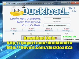 Duckload Premium Account Generator 2011 2.0v