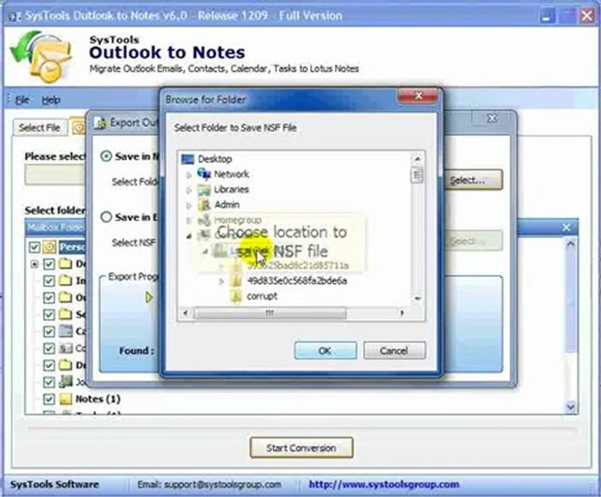 Microsoft Outlook to Lotus Notes Connector