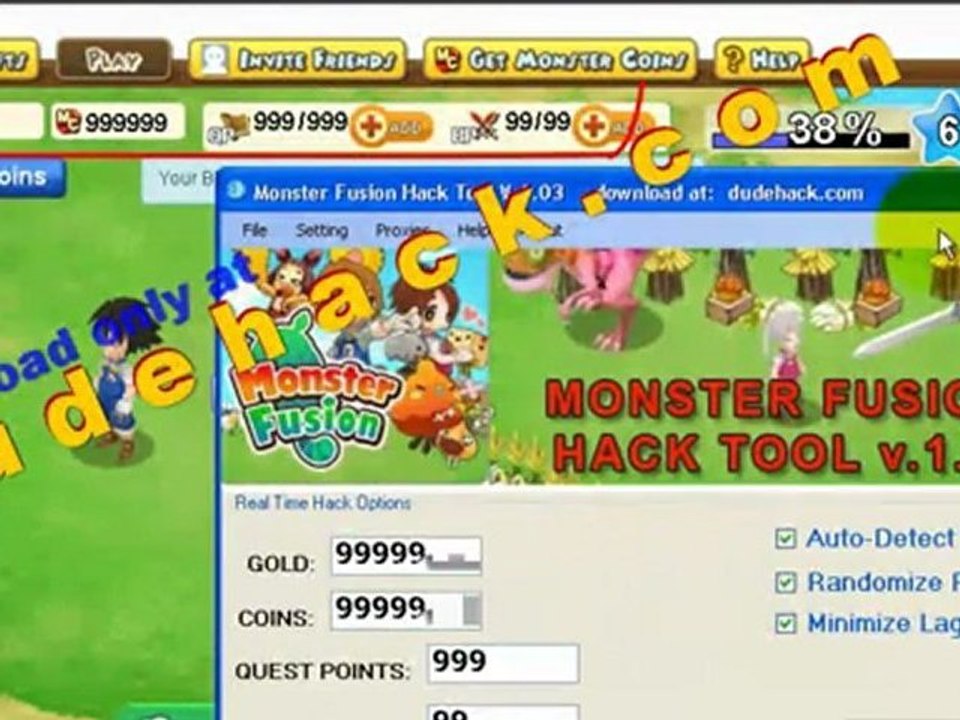 Monster Fusion Cheats Gold/Monster Coins/Quest Points/Battle Points (Monster Fusion Cheats V.1.02)