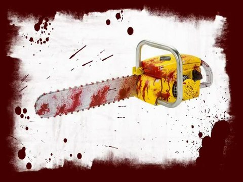 Realistic Animated Bloody Chainsaw Halloween Prop