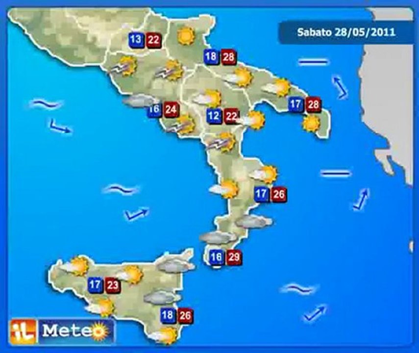 Meteo Italia 28/05/2011 - Previsioni by ilMeteo.it