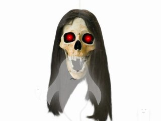 Dropping Skull Animated Halloween Prop