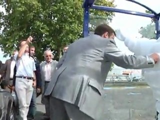 Une borne de gonflage de roue gratuite! (La Chapelle-St-Luc)