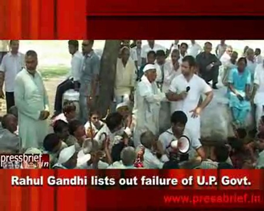 Rahul Gandhi lists out failure of U.P. Govt