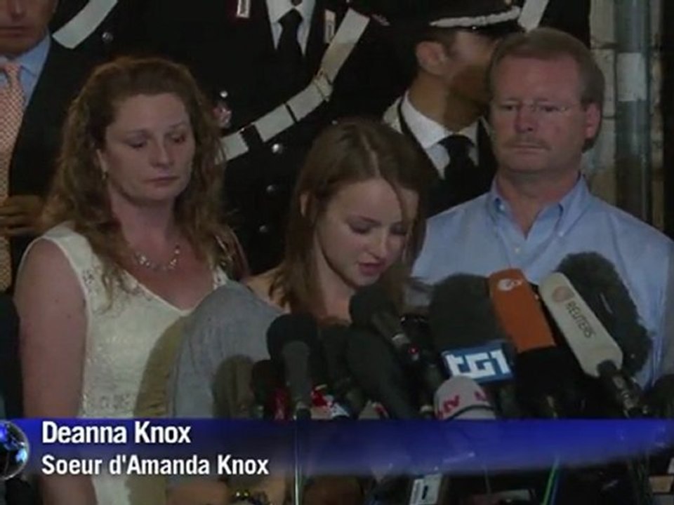 Libération d'Amanda Knox, acquittée du meurtre de Meredith Kerc