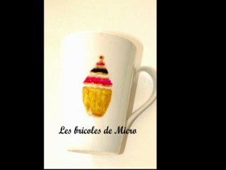 LBDM : Décorer une tasse avec de la peinture pour porcelaine (en faisant son propre pochoir)