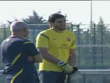 El Barcelona vuelve a los entrenamientos con la novedad de Iniesta