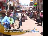 A un anho del referendum fonavistas marchan por devolucion, en Juliaca