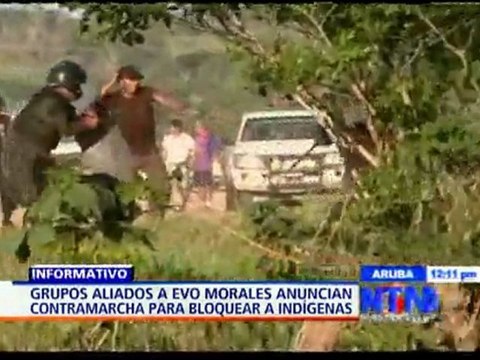 Grupos aliados a Evo Morales anuncian contramarcha para bloquear a indígenas