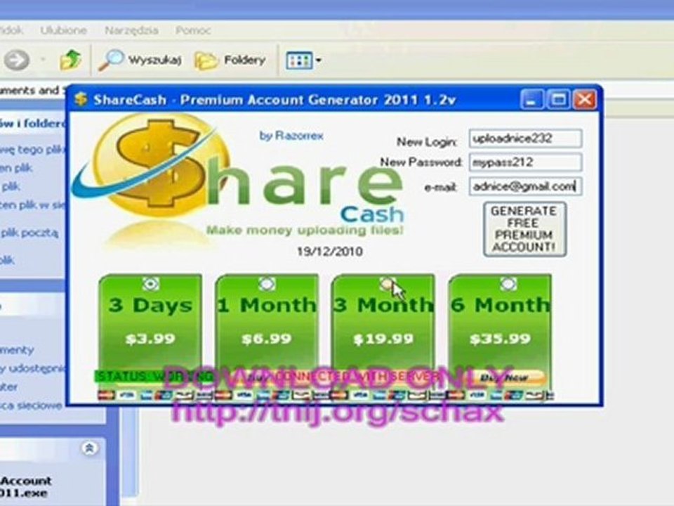 ShareCash Premium Account Generator 2011