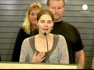 Knox thanks supporters as she returns to US