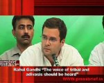 Rahul Gandhi “The voice of tribal and  adivasis should be heard”