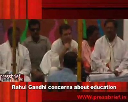 Rahul Gandhi concerns about education