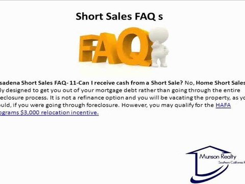 Short Sale FAQ's by Pasadena Short Sale Agents