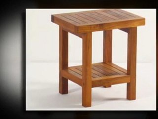 Spa Teak Shower Stool