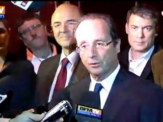 Arrivée paisible de François Hollande au débat