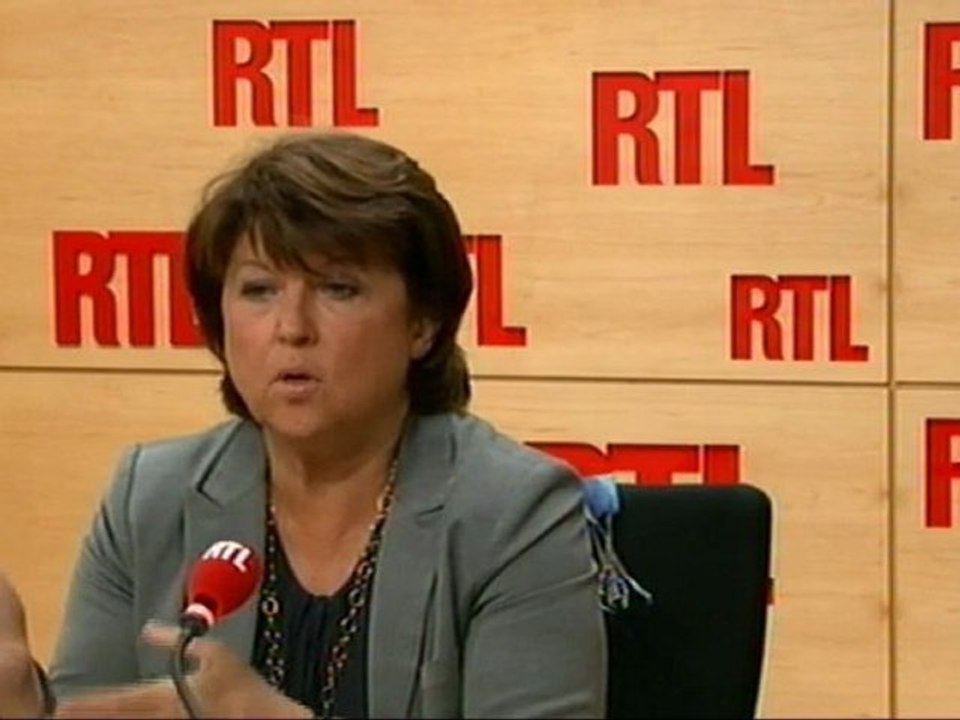 Martine Aubry, maire PS de Lille, candidate à la primaire de son parti : "Qui incarne la 'gauche molle' ? A vous de le dire, monsieur Aphatie !"