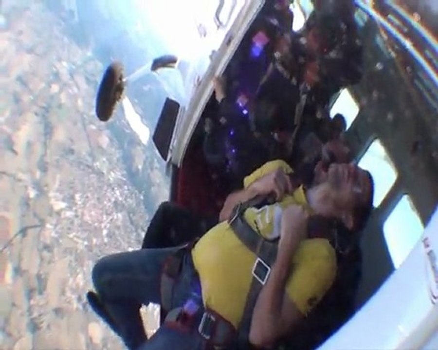First parachute jump