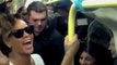 Rihanna Takes the Tube to Gig at London's O2 Arena